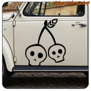 KIRSCHSCHÄDEL AUFKLEBER. KAUFEN SIE VINYLAUFKLEBER.