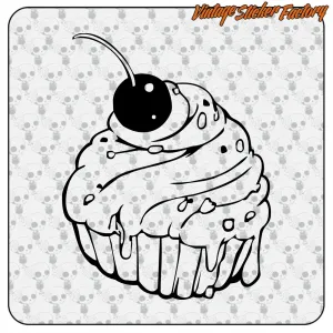 CUPCAKE AUFKLEBER. KAUFEN SIE VINYLAUFKLEBER.