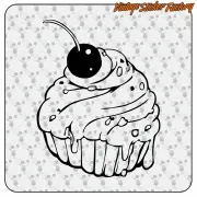 AUTOCOLLANT CUPCAKE. ACHETEZ DES AUTOCOLLANTS EN VINYLE.