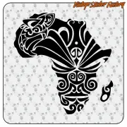 AUTOCOLLANT AFRIQUE TRIBALE. ACHETEZ DES AUTOCOLLANTS EN VINYLE.