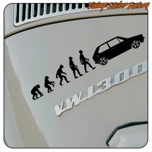 Pegatina EVOLUCION GOLF MK1. Comprar pegatinas.