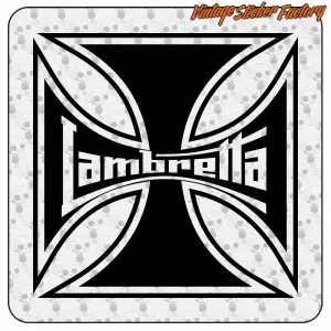 MALTESE CROSS LAMBRETTA STICKER. BUY VINYL STICKERS.