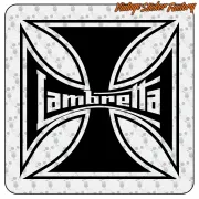 AUTOCOLLANT CROSS MALTAIS LAMBRETTA. ACHETEZ DES AUTOCOLLANTS.