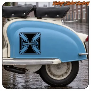 MALTESE CROSS LAMBRETTA STICKER. BUY VINYL STICKERS.