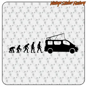 EVOLUTION RENAULT TRAFFIC CAMPER AUFKLEBER. KAUFEN SIE VINYLAUFKLEBER.