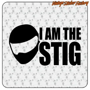 I AM THE STIG STICKER. BUY VINYL STICKERS.