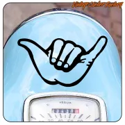 SHAKA -1 AUFKLEBER. KAUFEN SIE VINYLAUFKLEBER.