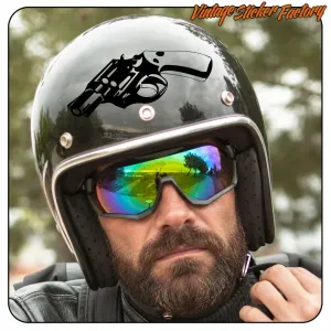 Tattoo and Custom Culture revolver sticker