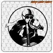 Pegatina CHICA CAFE RACER. Comprar pegatinas.