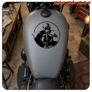 CAFE RACER WOMAN STICKER. BUY VINYL STICKERS.