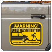 Pegatina DON T MESS WITH MY VAN. Comprar pegatinas.