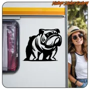 Bulldog-Aufkleber zum Personalisieren