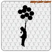 Banksy Ballons Aufkleber | Street Art