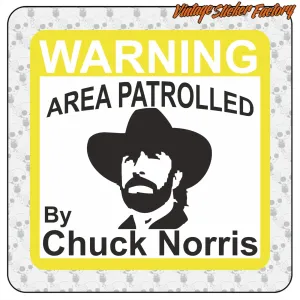 WARNUNG CHUCK NORRIS AUFKLEBER. KAUFEN SIE VINYLAUFKLEBER.