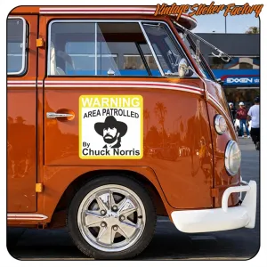 WARNUNG CHUCK NORRIS AUFKLEBER. KAUFEN SIE VINYLAUFKLEBER.