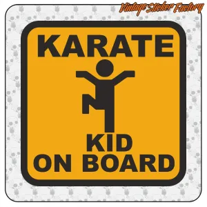 KARATE KID ON BOARD STICKER. BUY VINYL STICKERS.