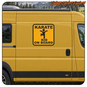 KARATE KID ON BOARD STICKER. BUY VINYL STICKERS.