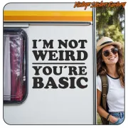 Pegatina I AM NOT WEIRD YOUR ARE BASIC. Comprar pegatinas.