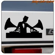 KLASSISCHER DJ AUFKLEBER. KAUFEN SIE VINYLAUFKLEBER.
