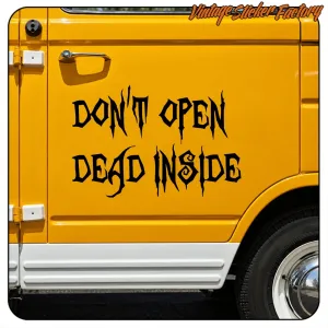 Pegatina DON’T OPEN, DEAD INSIDE | Vintage Sticker Factory