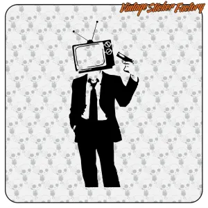 AUTOCOLLANT TÊTE DE TÉLÉVISION. ACHETEZ DES AUTOCOLLANTS EN VINYLE.