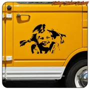 PIPPI LANGSTRUMPF AUFKLEBER. KAUFEN SIE VINYLAUFKLEBER.