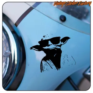 Yoda mit Sonnenbrille Aufkleber – Star Wars Design