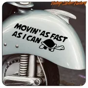 Pegatina MOVING AS FAST I CAN. Comprar pegatinas.