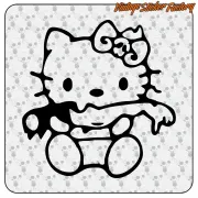 Pegatina KITTY ZOMBIE. Comprar pegatinas.