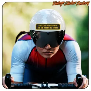 IN CASE OF DISGUST DO NOT TAKE OFF MY HELMET STICKER. BUY VINYL STICKERS.