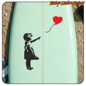 BANKSY GIRL UND BALLON. -2 AUFKLEBER. KAUFEN SIE VINYLAUFKLEBER.
