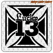 LUCKY 13 MALTA STICKER. BUY VINYL STICKERS.