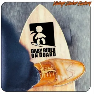 Baby Rider on Board Sticker | Surf Vinyl