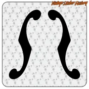 Pegatina decorativa con letra F