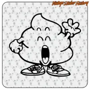 Arale-Kackhaufen-Aufkleber | Dr. Slump