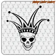 Joker-Totenkopf-Aufkleber | Schneidevinyl