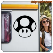 MUSHROOM SUPER MARIO AUFKLEBER. KAUFEN SIE VINYLAUFKLEBER.