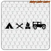 Pegatina de Vinilo Land Rover - Camper Life. Comprar pegatinas.
