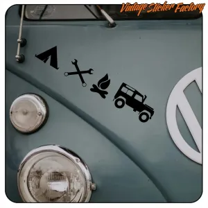 AUTOCOLLANT Land Rover - Camper Life. ACHETEZ DES AUTOCOLLANTS EN VINYLE.