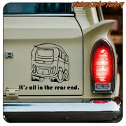 Autocollant camping-car «It's all in the rear»