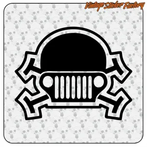 Pegatina Calavera Jeep. Comprar pegatinas.