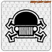 AUTOCOLLANT CRÂNE DE JEEP. ACHETEZ DES AUTOCOLLANTS EN VINYLE.
