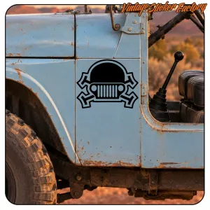 AUTOCOLLANT CRÂNE DE JEEP. ACHETEZ DES AUTOCOLLANTS EN VINYLE.