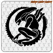 Alien Sticker in Cut Vinyl | Vintage Sticker Factory