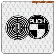 STEYR PUCH LOGO AUFKLEBER. KAUFEN SIE VINYLAUFKLEBER.