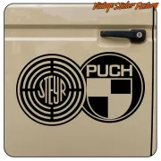 STEYR PUCH LOGO AUFKLEBER. KAUFEN SIE VINYLAUFKLEBER.