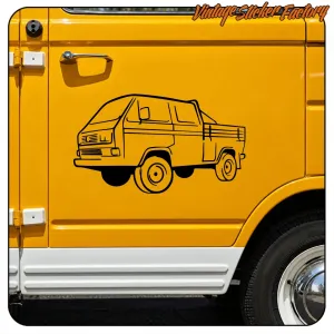 Pegatina VW T3 Doka. Comprar pegatinas.