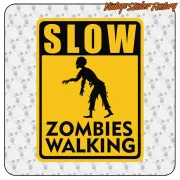 Autocollant Slow Zombies Walking | Vinyle zombie