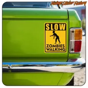 Slow Zombies Walking Sticker | Zombie Vinyl Decal