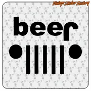 BEER - JEEP STICKER. BUY VINYL STICKERS.